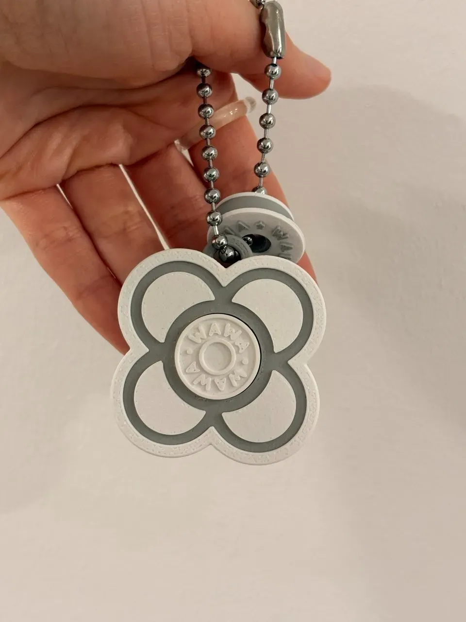 Clicker key chain - white with grey, photo 2