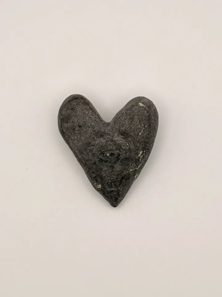 Heart shape pin with one eye (#9) by Mademoiselle Pippa