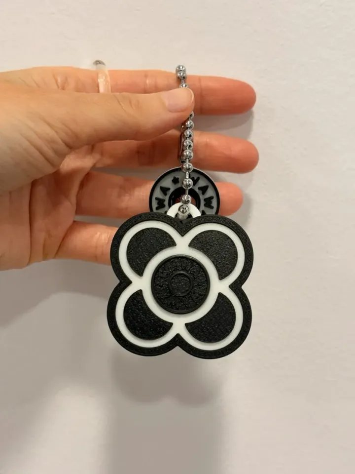Clicker key chain - black with white by WAWA Design