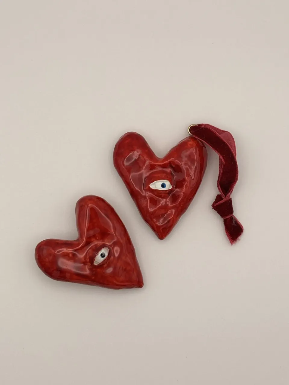 Heart shape pendant with one eye (#8), photo 2
