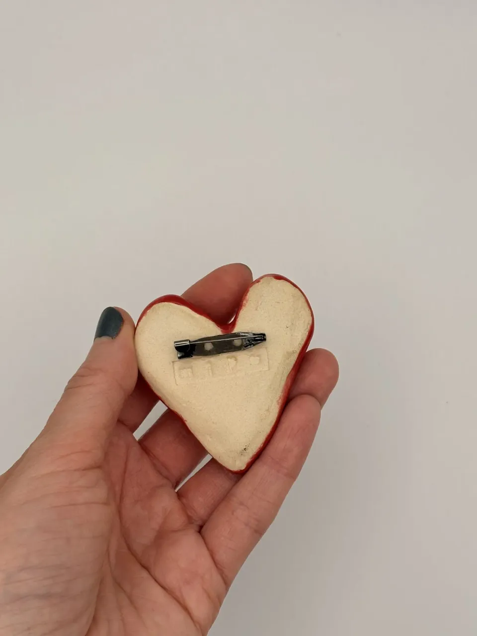 Heart shape pin with one eye (#6), photo 3