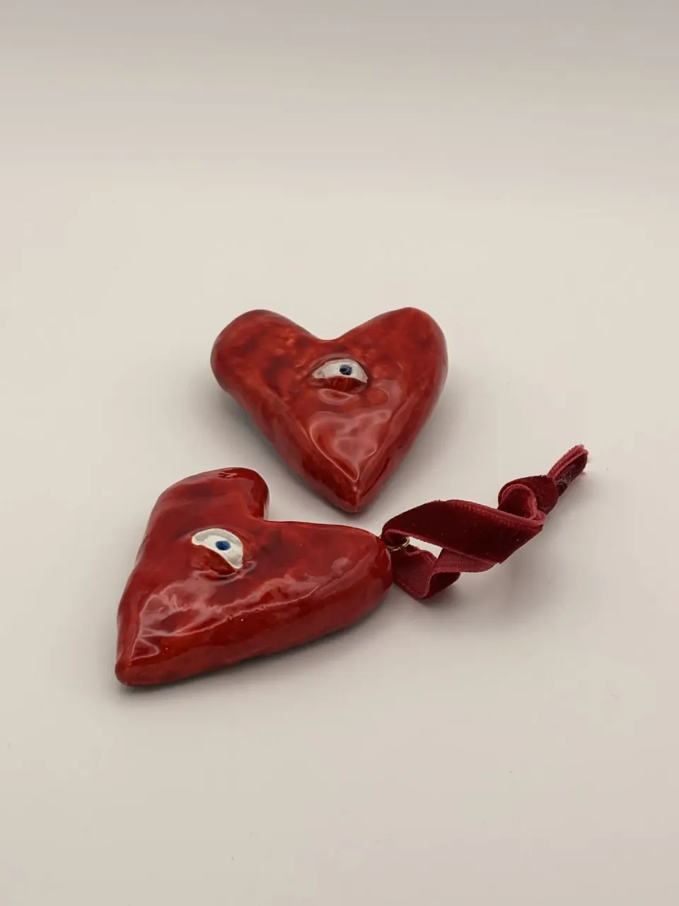 Heart shape pendant with one eye (#8), photo 3