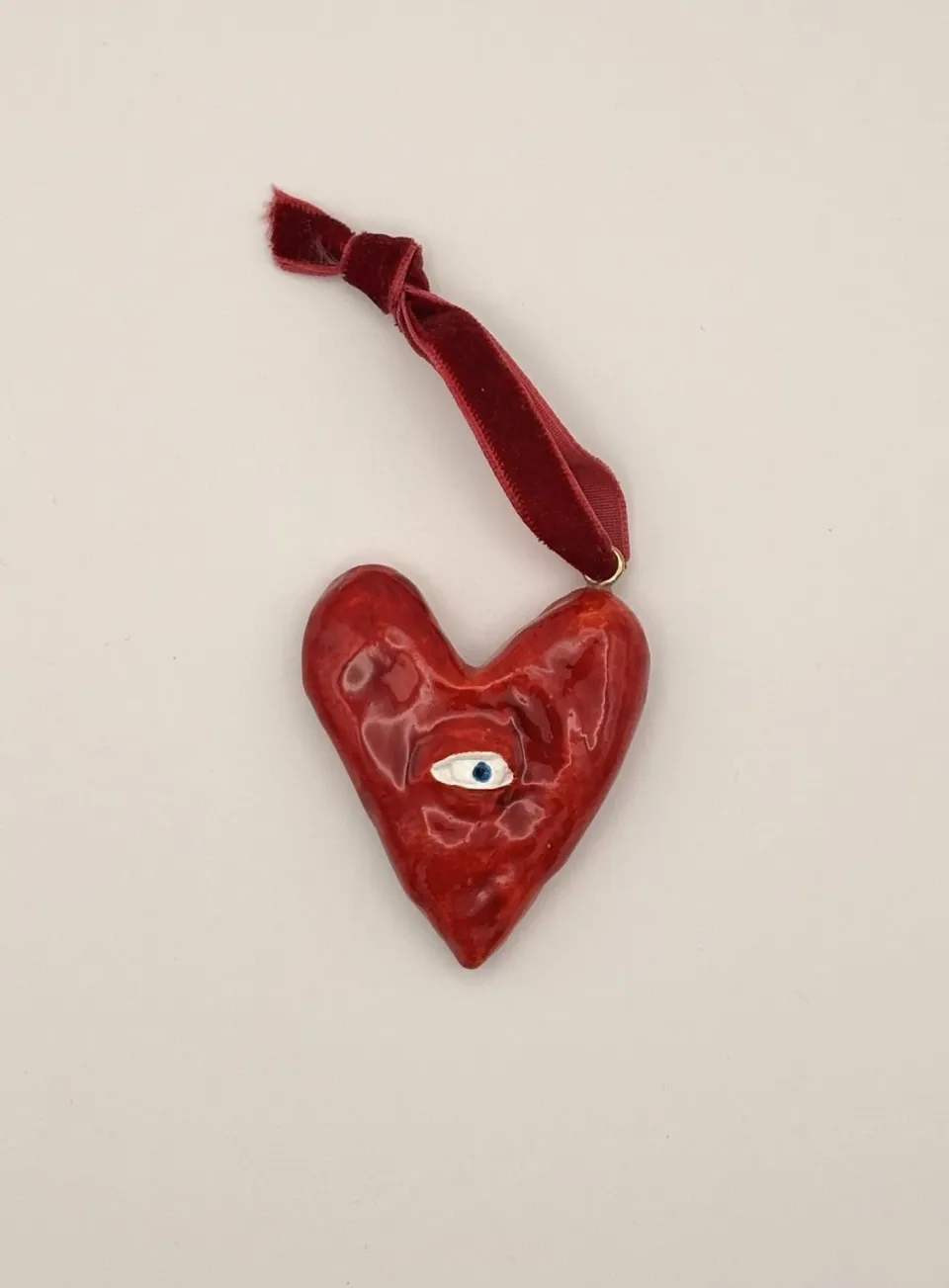Heart shape pendant with one eye (#8), photo 5