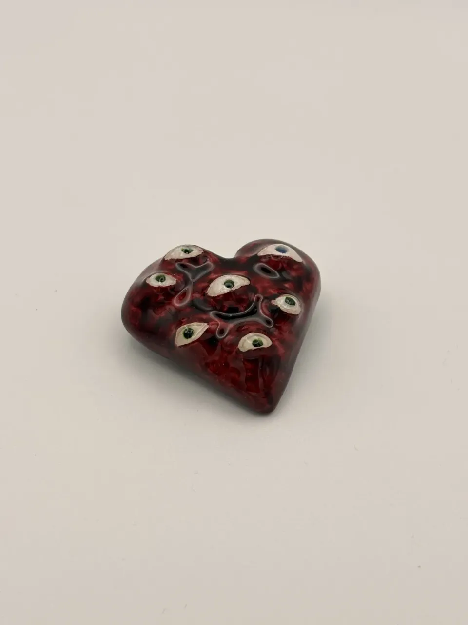 Heart shape pin with eyes (#4), photo 5